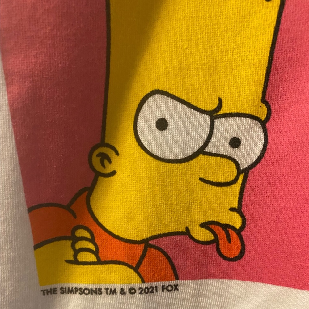 The Simpsons Bart Simpson men's white short sleeve graphic t-shirt size M - Picture 2 of 4
